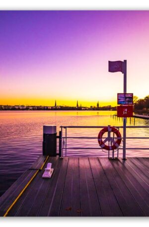 Fähranleger Außenalster Leinwandfoto