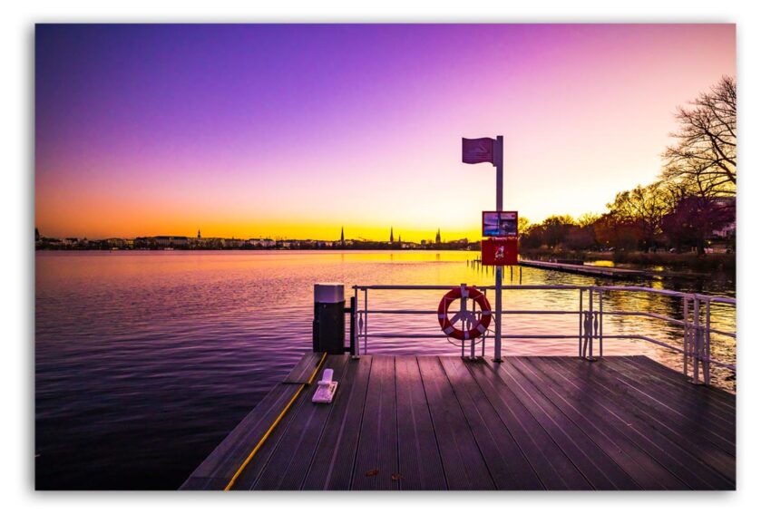 Fähranleger Außenalster Leinwandfoto