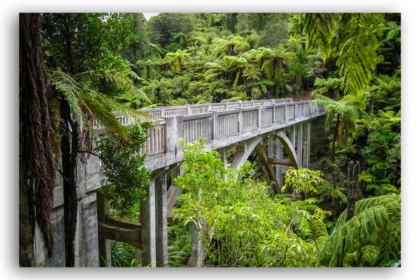 Leinwandfoto, Alu Dibond, Acryl Neuseeland - Bridge to Nowhere