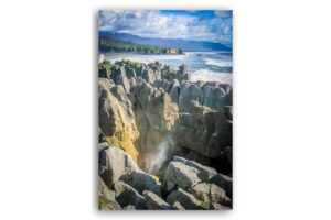 Pancake Rocks (hochformat) Alu Dibond, Acryl, Leinwand