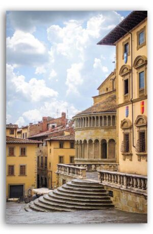 Arezzo (Piazza Grande) Acryl Leinwand Alu Dibond