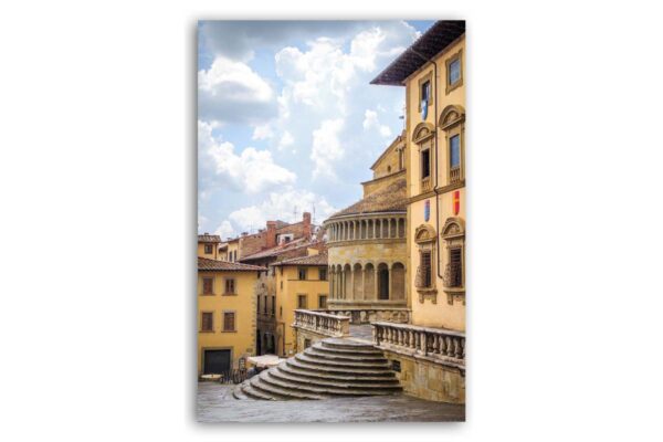 Arezzo (Piazza Grande) Acryl Leinwand Alu Dibond