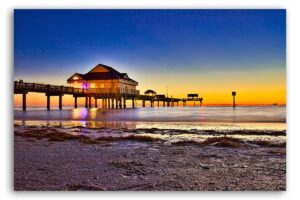 Pier 60 in Clearwater Beach bei Sonnenuntergang