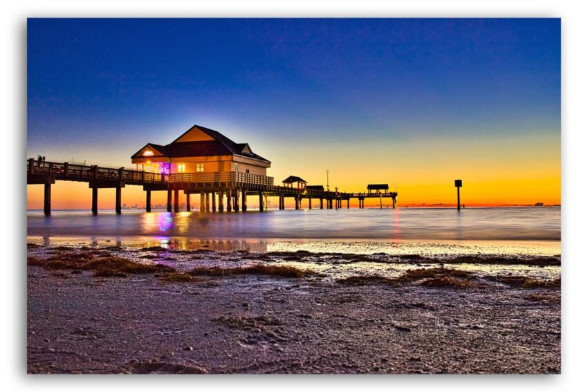 Pier 60 in Clearwater Beach bei Sonnenuntergang