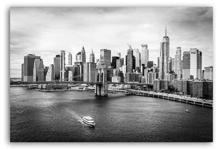 Manhattan New York Bilder auf Leinwand schwarzweiß