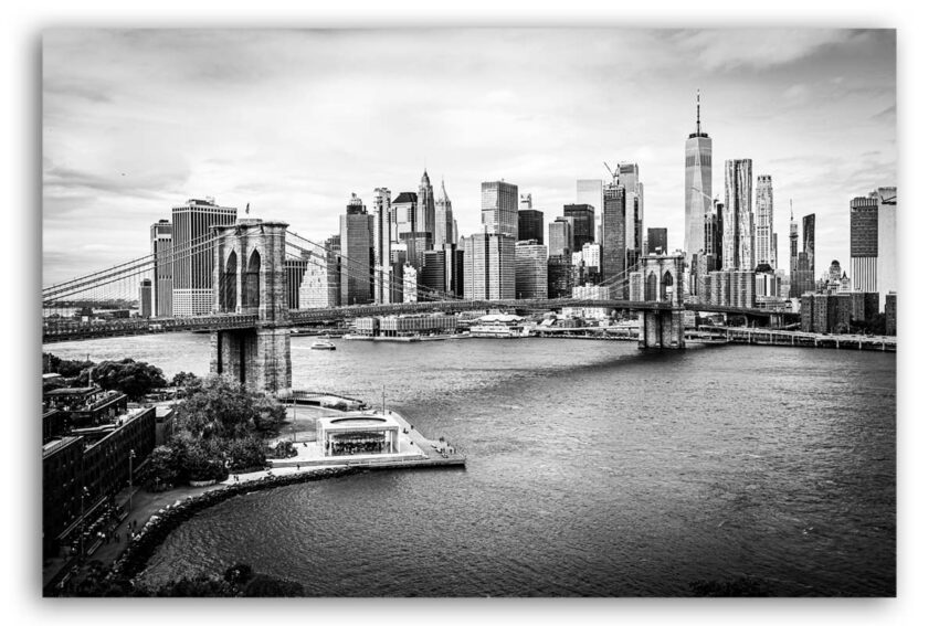Manhattan Bilder auf Leinwand schwarzweiß