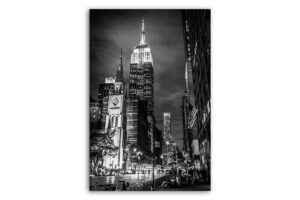Empire State Building New York Bilder Leinwand schwarzweiß