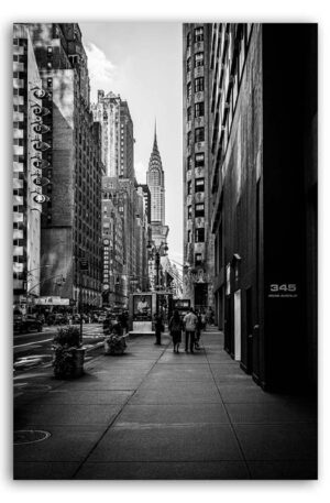 Chrysler Building New York Foto Leinwand schwarzweiß