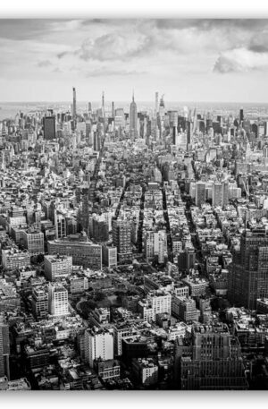 Manhattan New York Foto auf Leinwand schwarzweiß